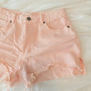 AMUSE SOCIETY light pink denim shorts